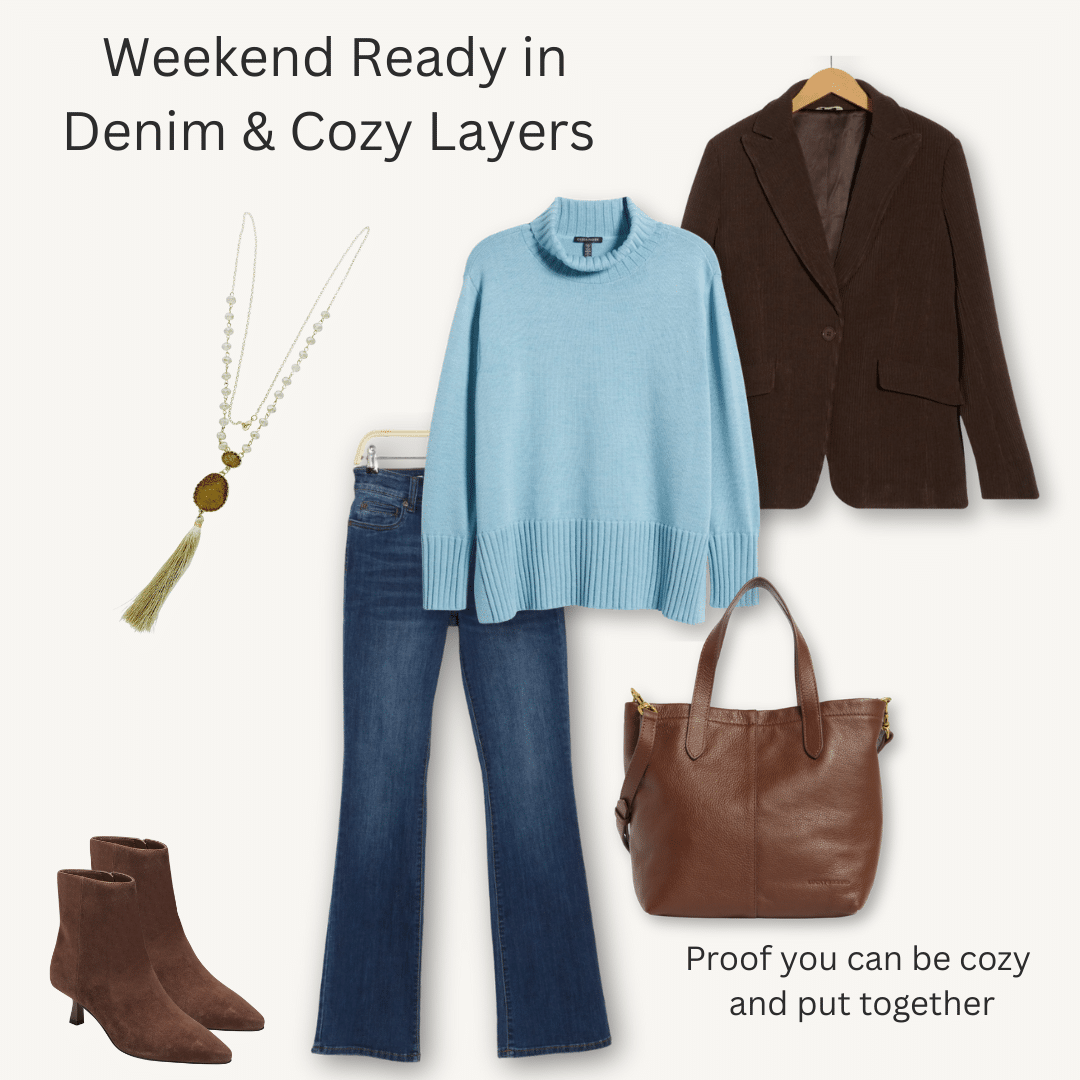 Weekend Ready with jeans and cozy layers