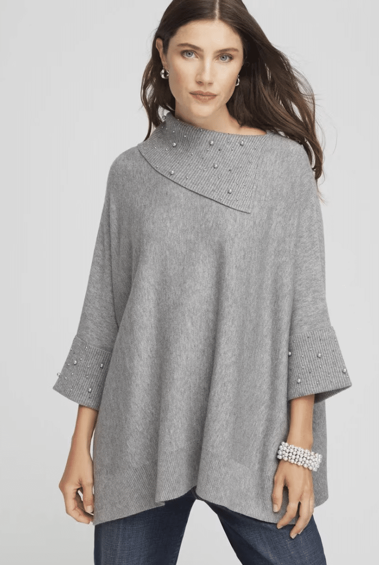 What to Wear to a Christmas Brunch or Lunch tania stephens 50 is not old fashion blogger poncho