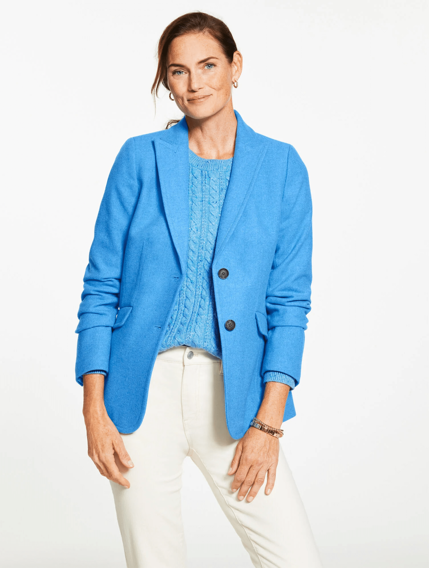 How to Style Blue for the Holidays for Women over 50 tania stephens 50 is not old fashion blogger blazer