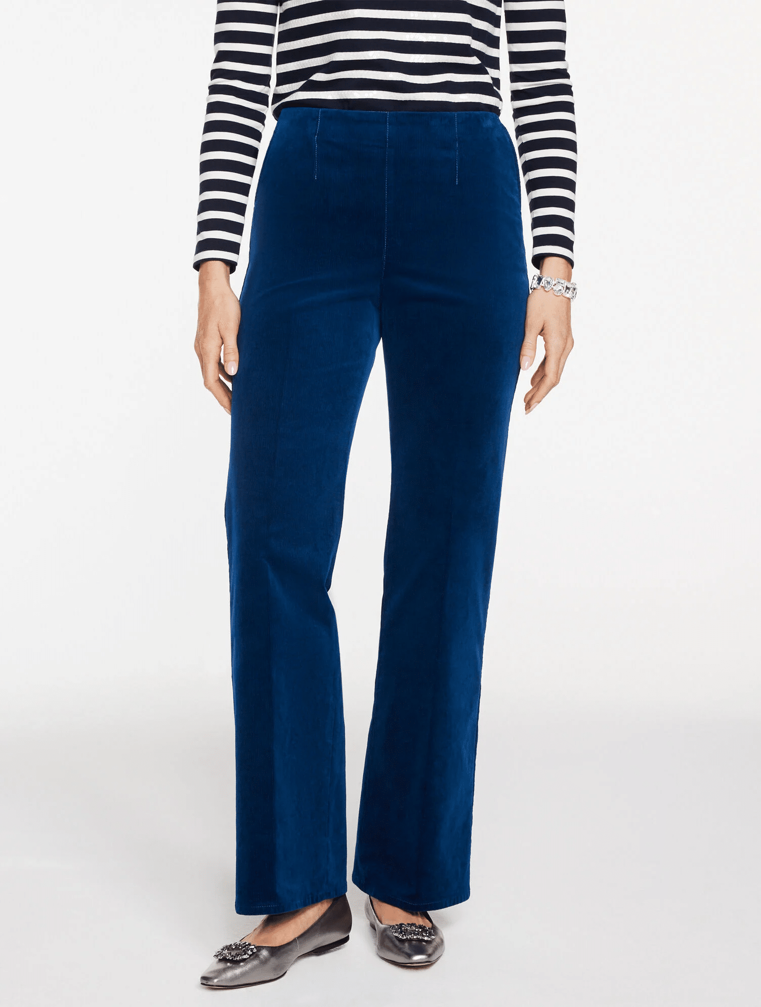 How to Style Blue for the Holidays for Women over 50 tania stephens 50 is not old fashion blogger corduroy trouser
