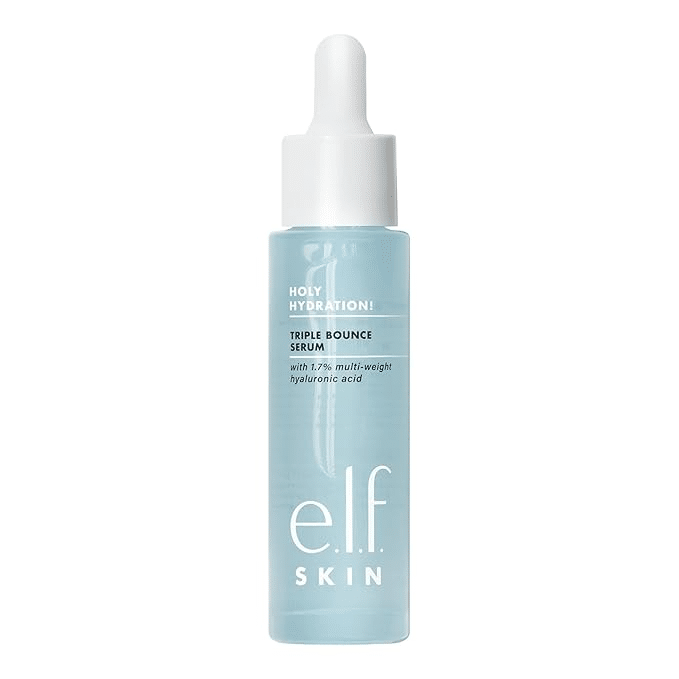 e.l.f. Holy Hydration Triple Bounce Serum for dry mature skin with hyaluronic acid.