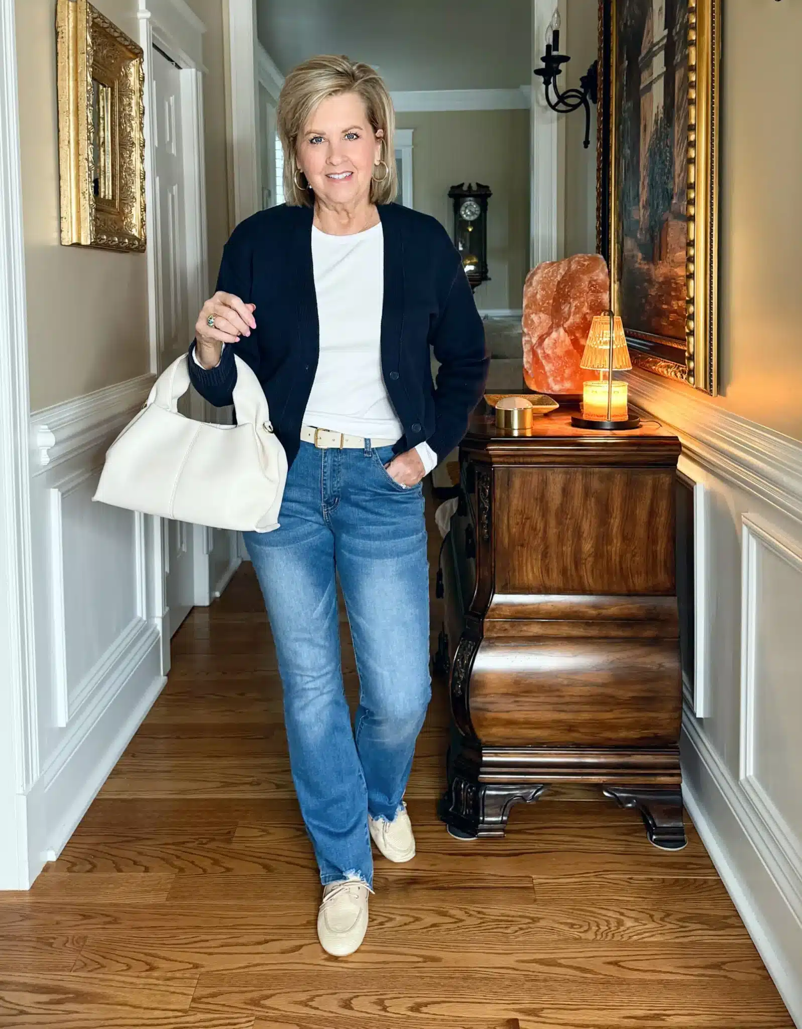 Tania modeling a casual weekend outfit from a popular reader favorite blog post.