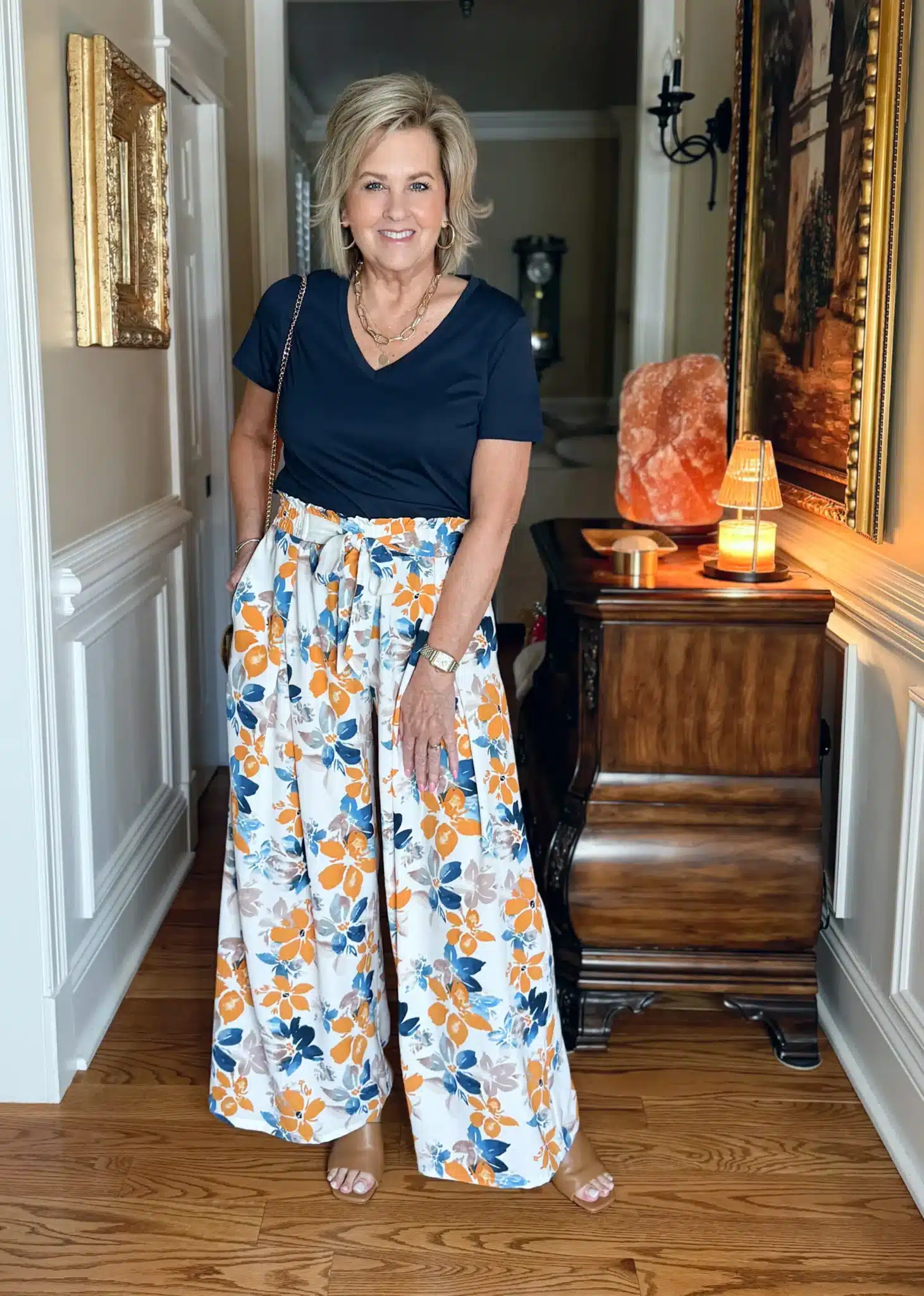 Tania wearing a pair of fashion pants from Amazon