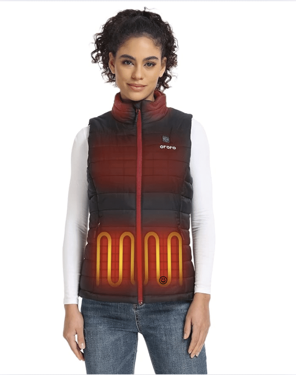 How to Stay Warm as You Age  Tania stephens 50 is not old fashion blogger heated vest