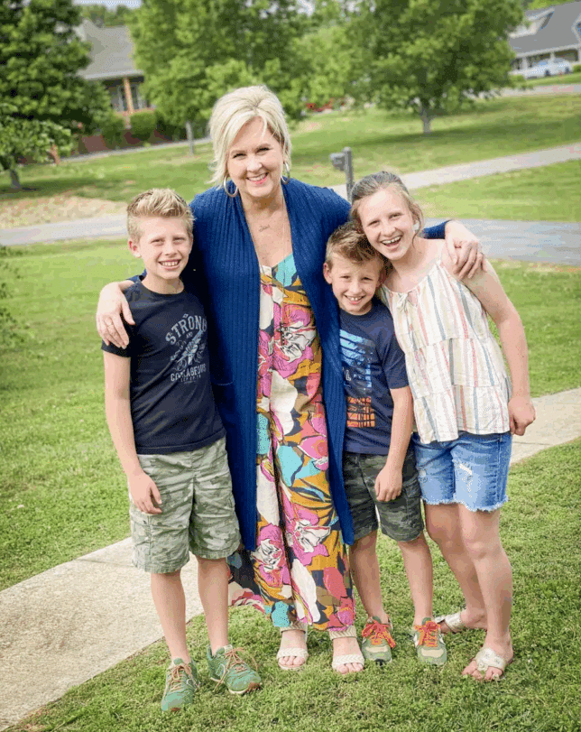 Tania and her grandkids that live in Tennessee