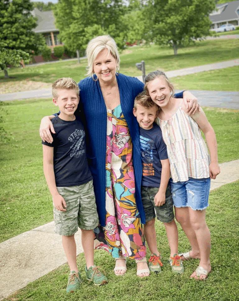 Tania and her grandkids that live in Tennessee