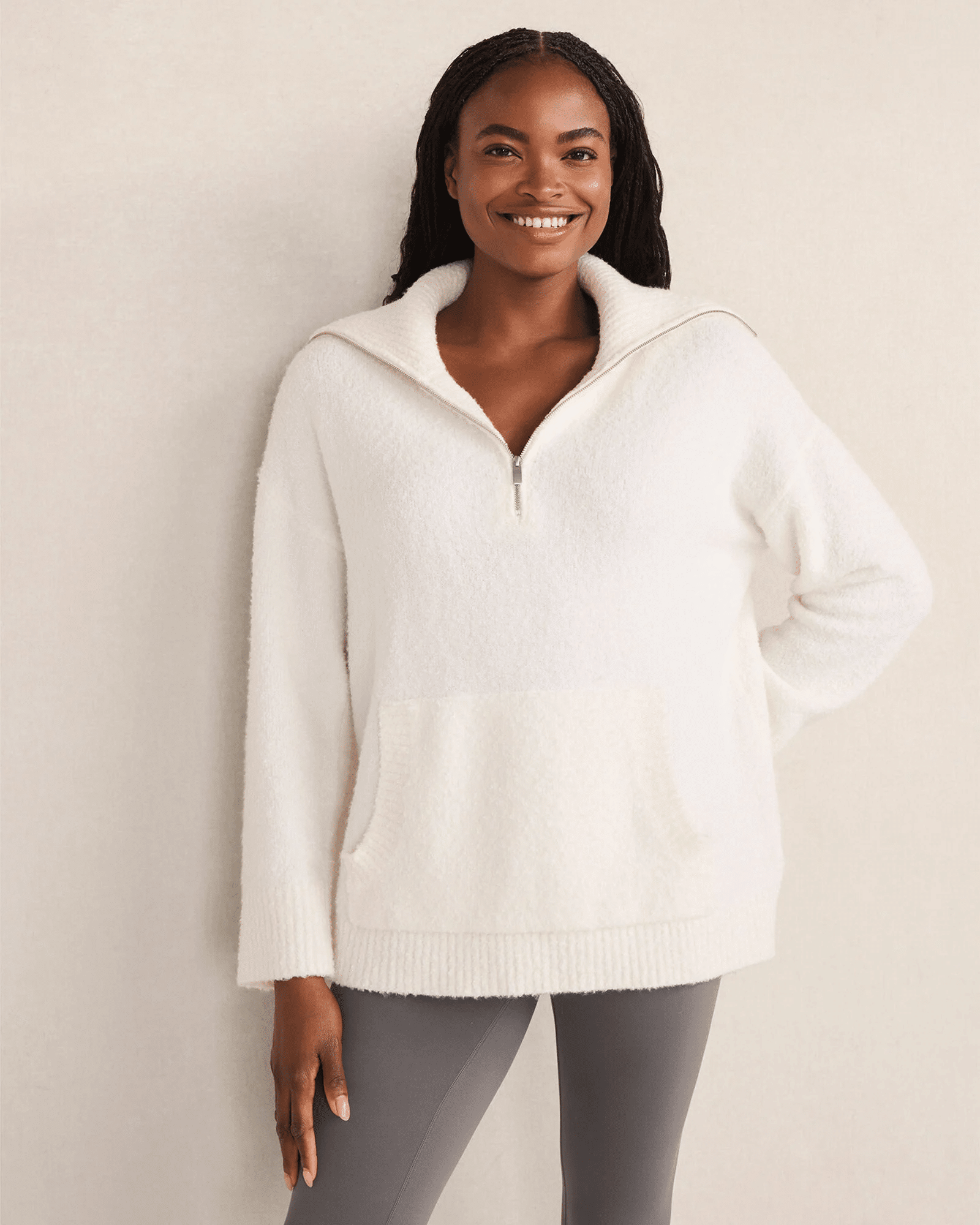 The Best Winter Tops to Wear With Jeans tania stephens 50 is not old fashion blogger half zip