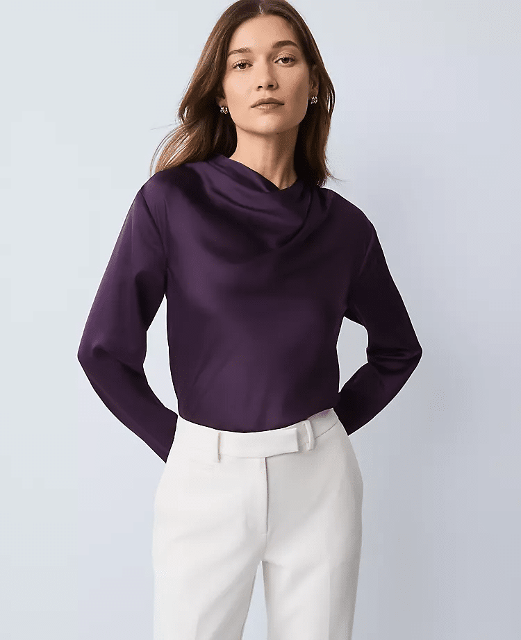 The Best Dressy Tops for Holiday Events for Women Over 50 50 is not old tania stephens fashion blogger  satin