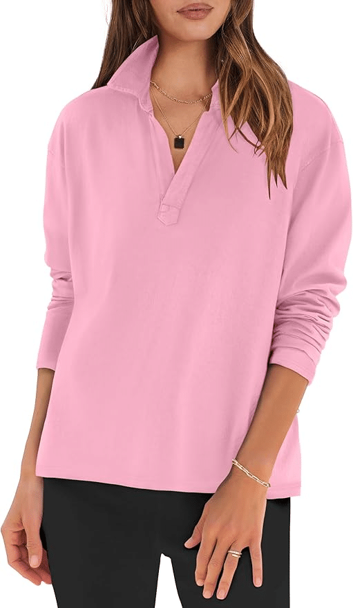 A FRANK & EILEEN LOOK ALIKE SWEATSHIRT WITH COLLAR