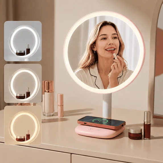 INSMART LED Makeup Mirror with Wireless Charging