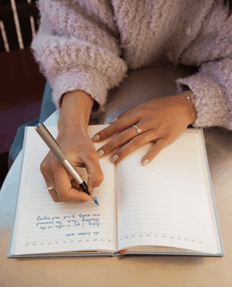 Writing in a journal for Lent