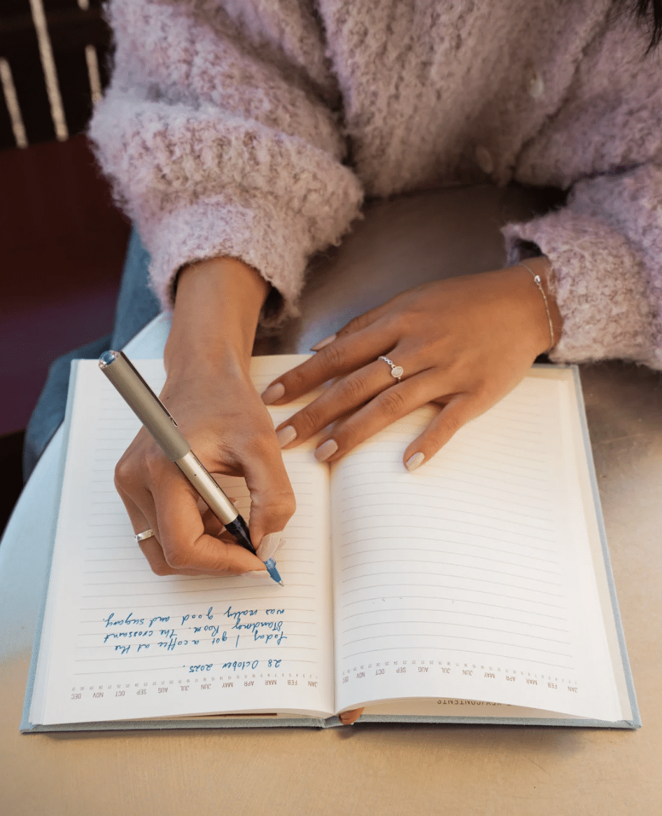 Writing in a journal for Lent