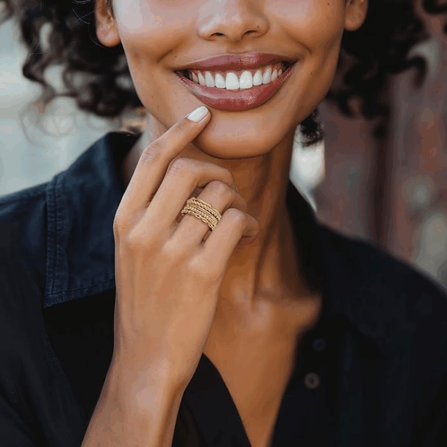 18kt Gold Over Sterling 5 Stackable Rings