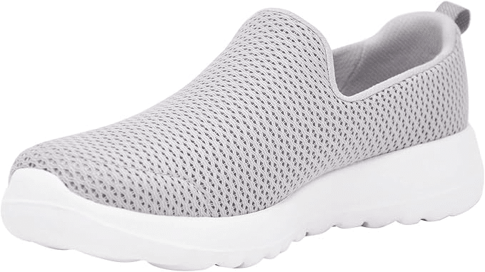 Lightweight slip-on walking sneakers with cushioned sole and stretchy upper for comfortable all-day support