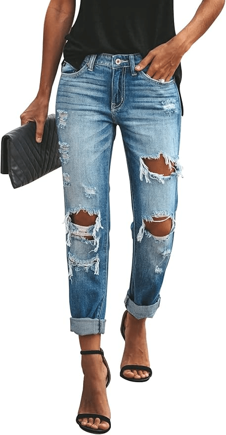 should older women wear distressed jeans