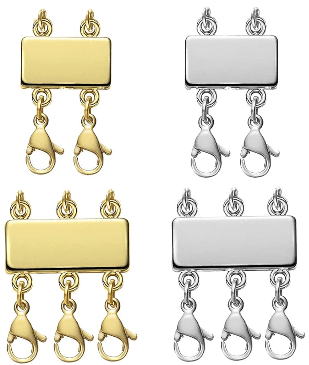 Magnetic layering necklace clasps