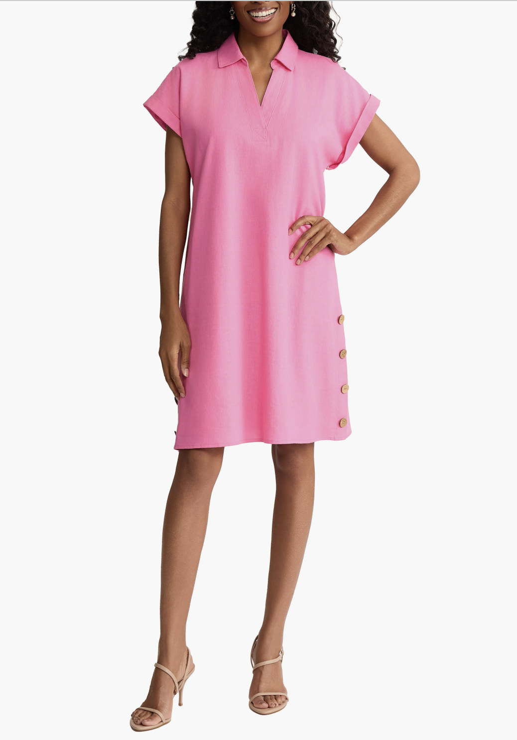 Jones New York Linen Blend Shift Dress