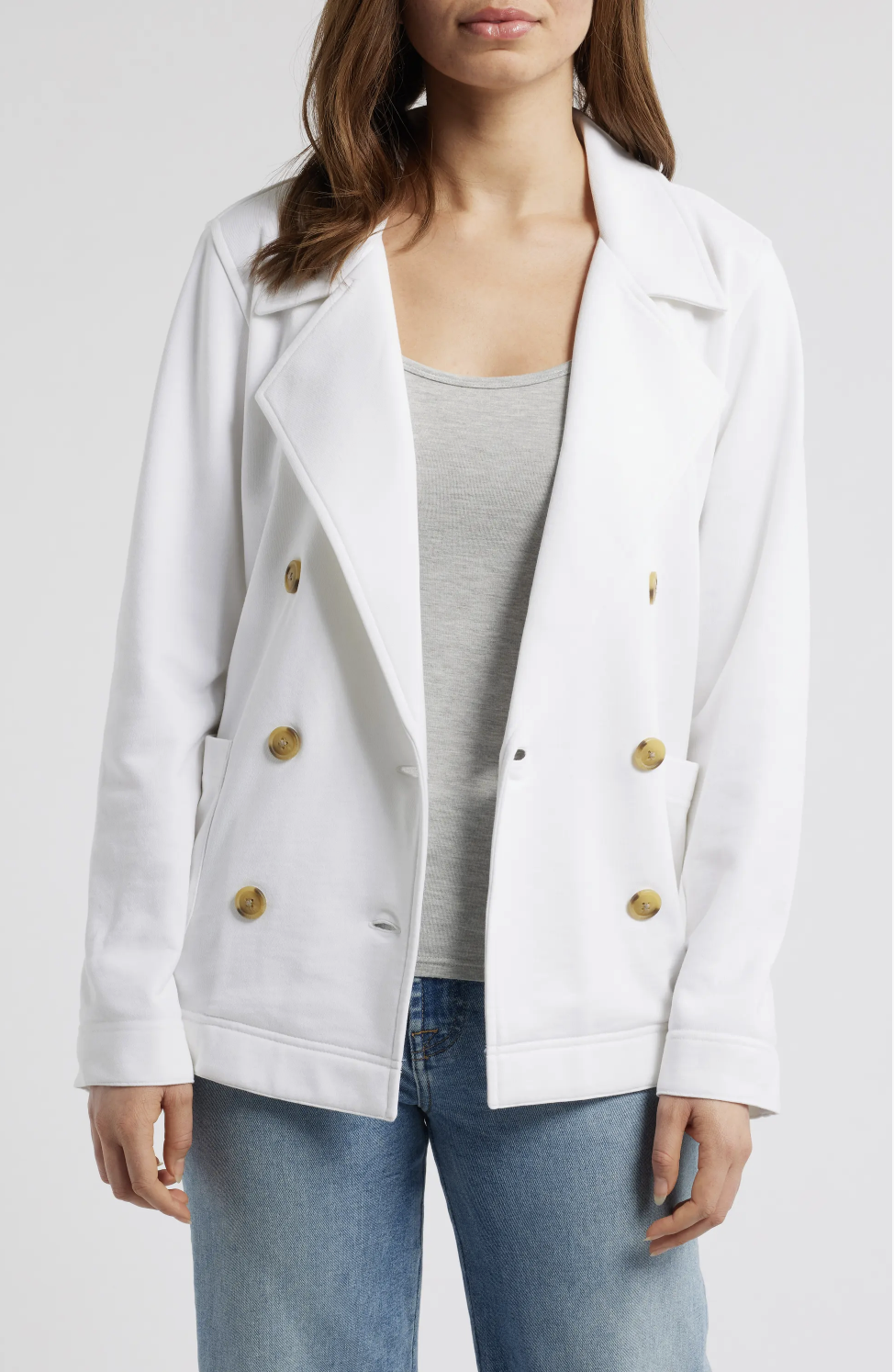 Caslon Double Breasted Knit Blazer