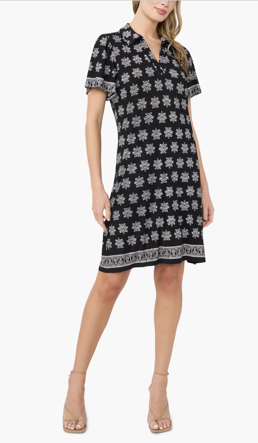 CeCe Print Polo Dress