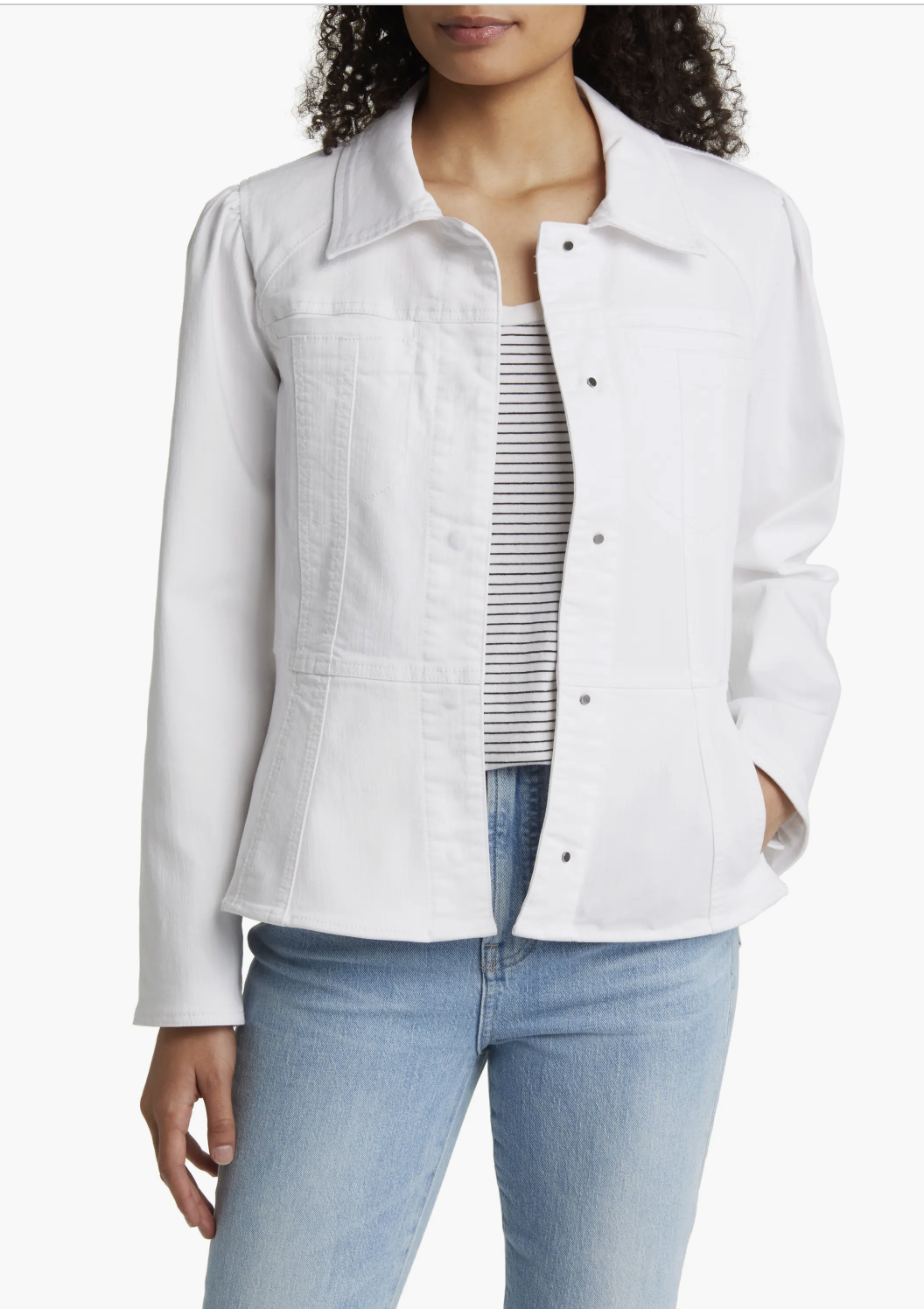 Wit & Wisdom Peplum Denim Jacket