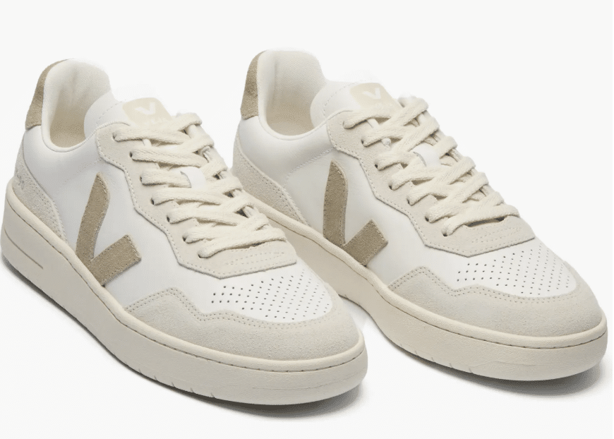 veja leather sneakers with gold accents