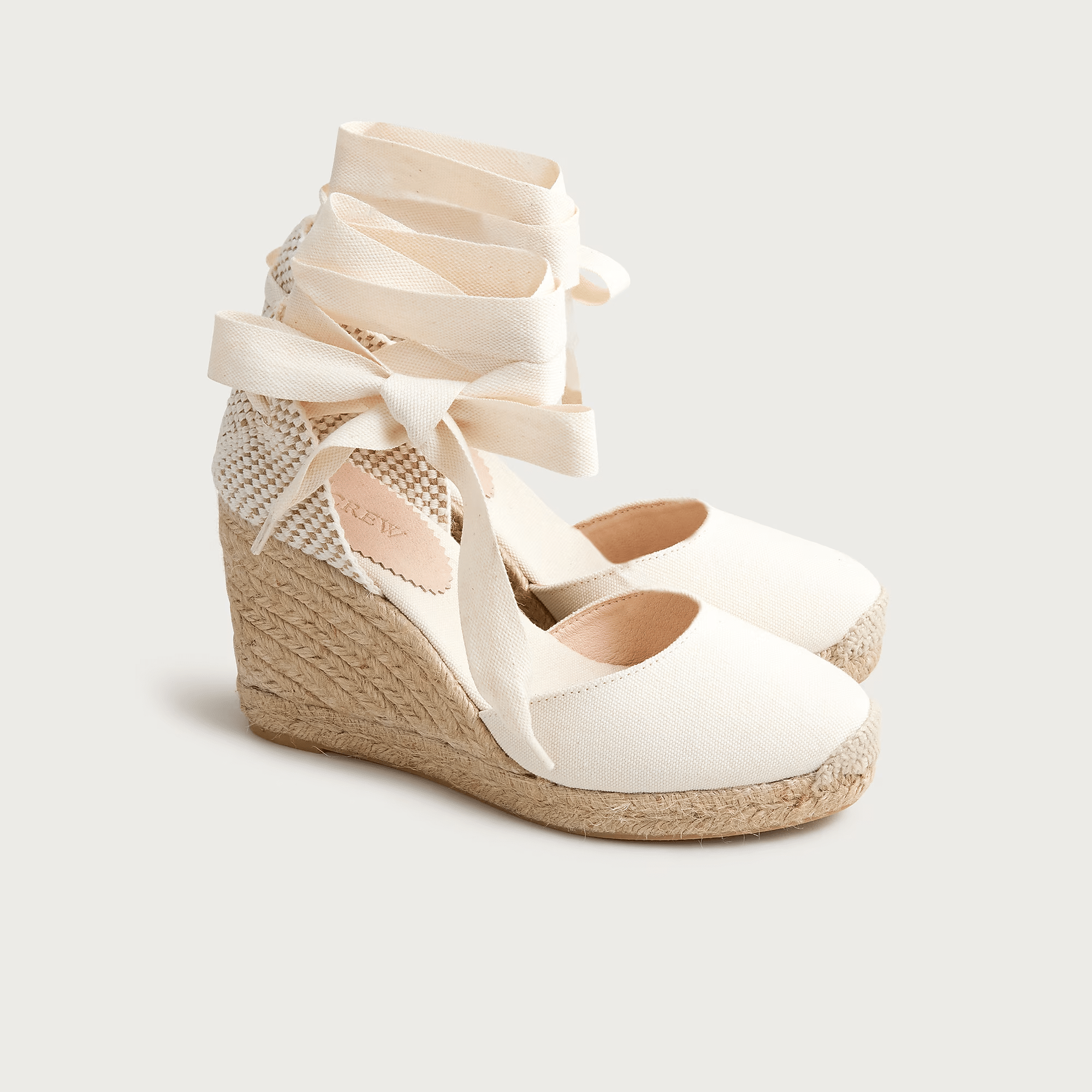 high wedge lace up espadrilles