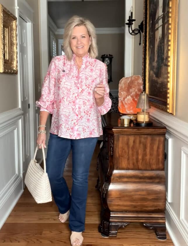 Tania wearing Caslon top and Wit & Wisdom pants from Nordtrom