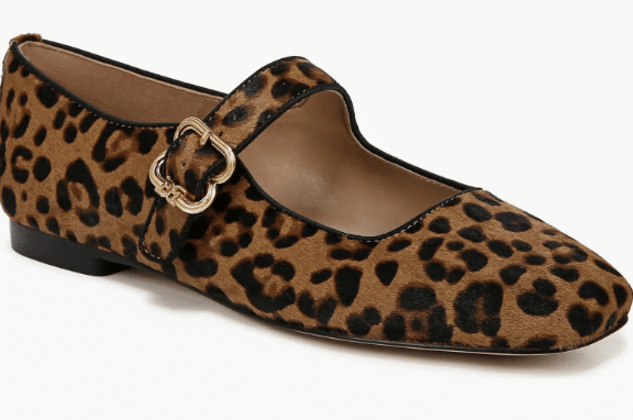leopard print sam edleman mary jane flat