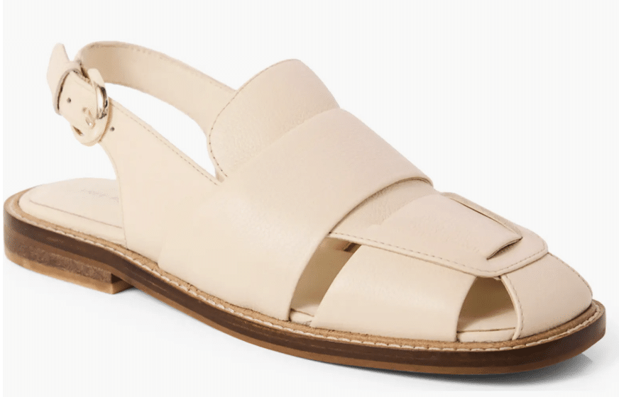 cream slingback fisherman sandal