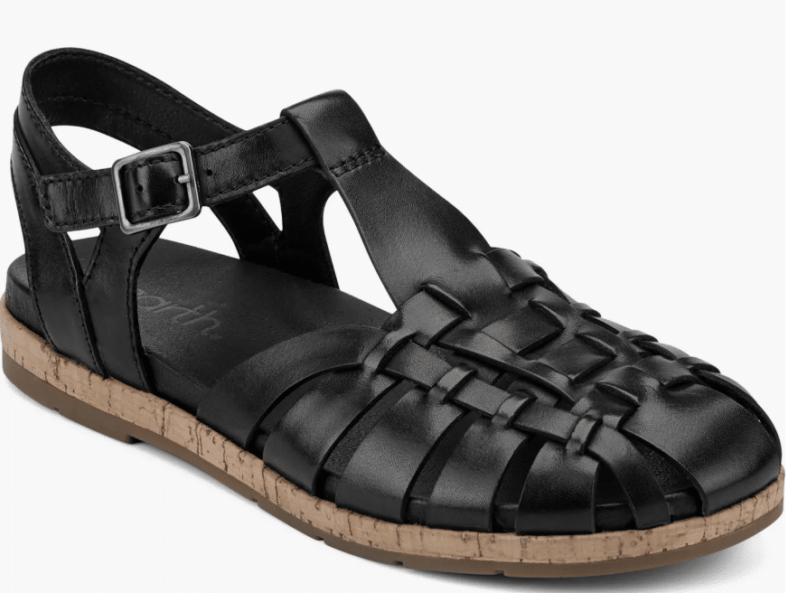 black alazia fisherman sandal