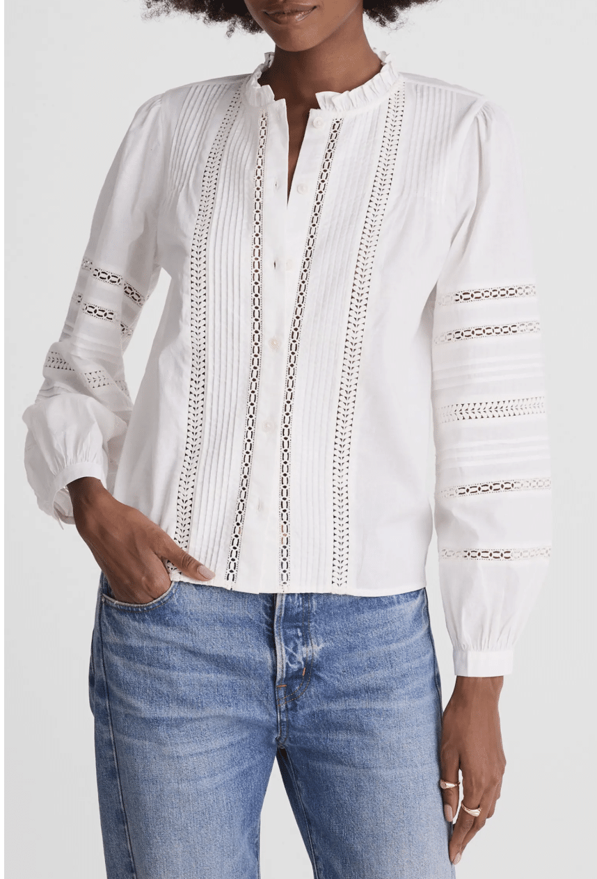 cotton lace top by madewell