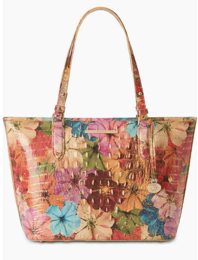 BRAHMIN Medium Asher Croc Embossed Leather Tote