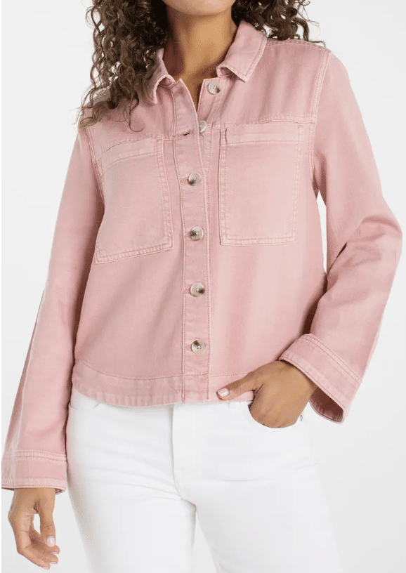 Liverpool Los Angeles High/Low Denim Shacket Spring summer finds at nordstrom
