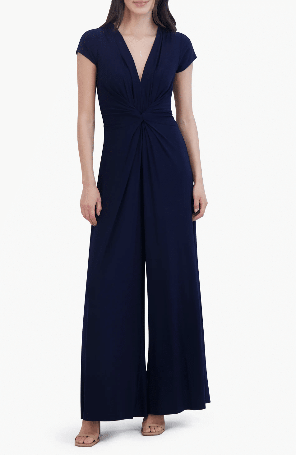 Vince Camuto Twist Front Jersey Jumpsuit