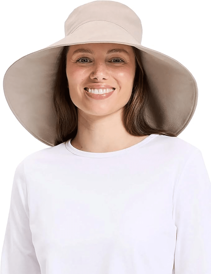 ultra wide cotton linen sun hat upf 50+
