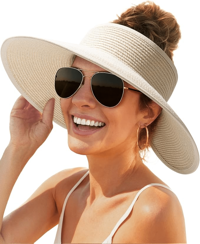 straw visor hat