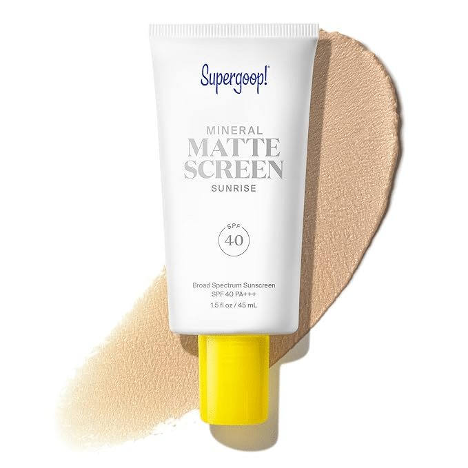 supergoop mineral matte screen 40 sunrise SPF 40
