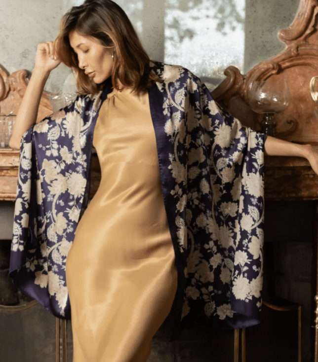 oversized floral scarf silk wrap
