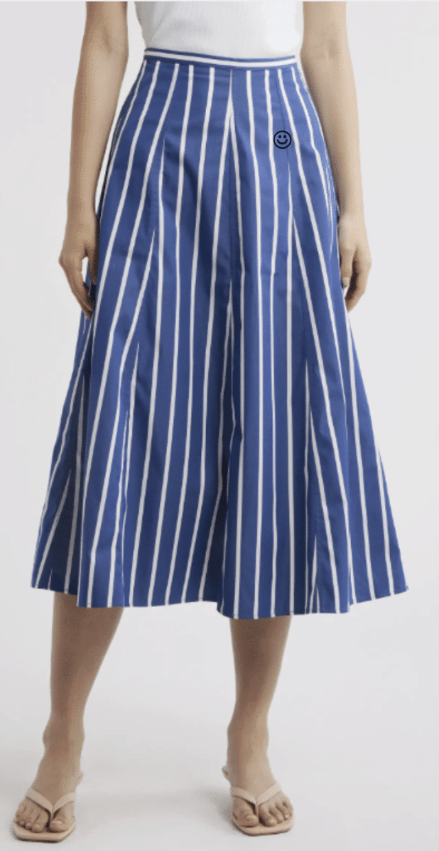 midi skirt from Madewell blue and white