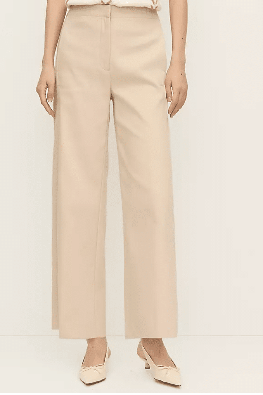 tan pant straight leg curvy fit