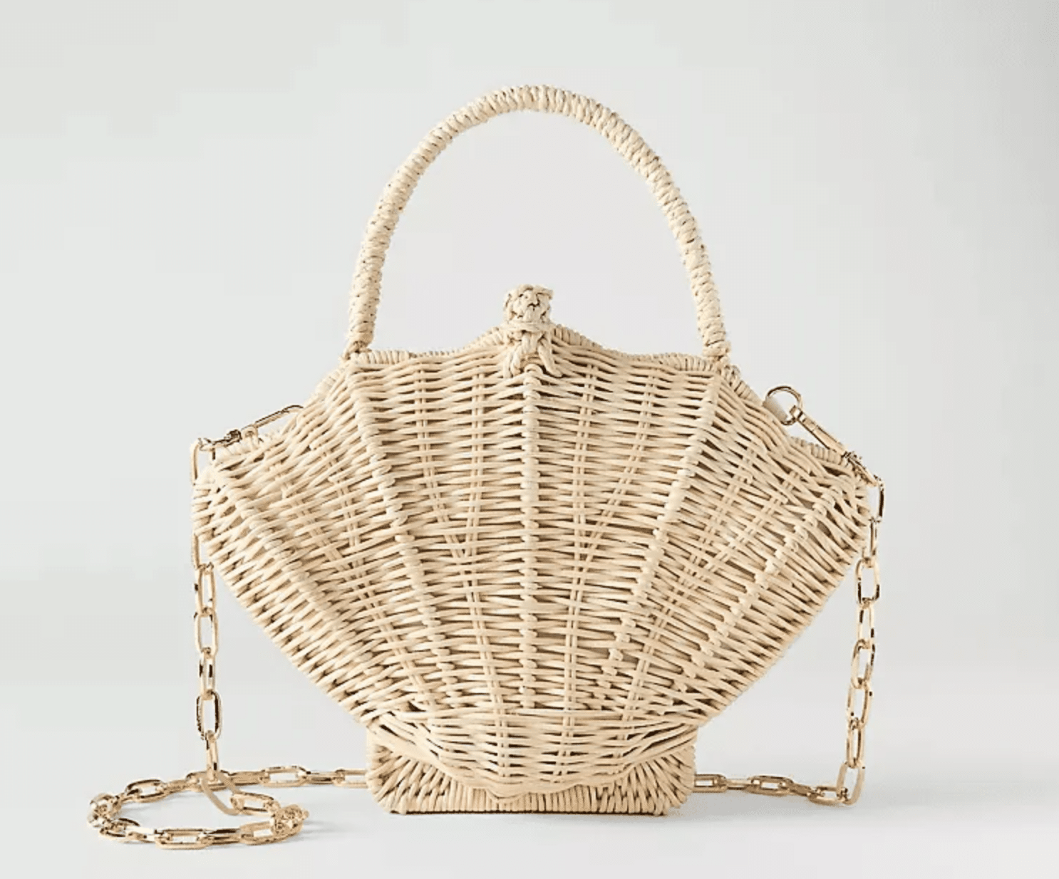 The Weekend Rattan Shell Crossbody