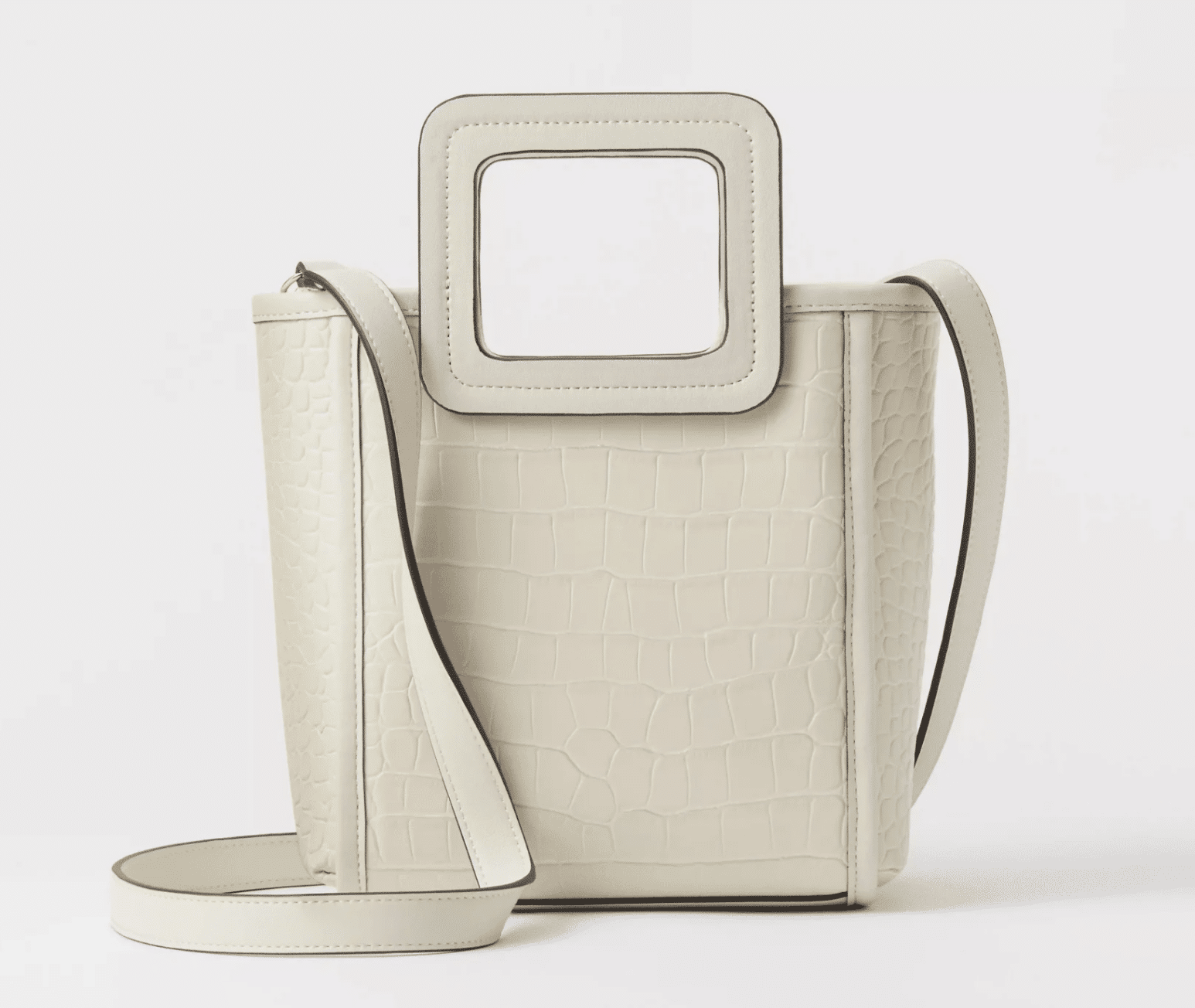 embossed handle crossbody bag