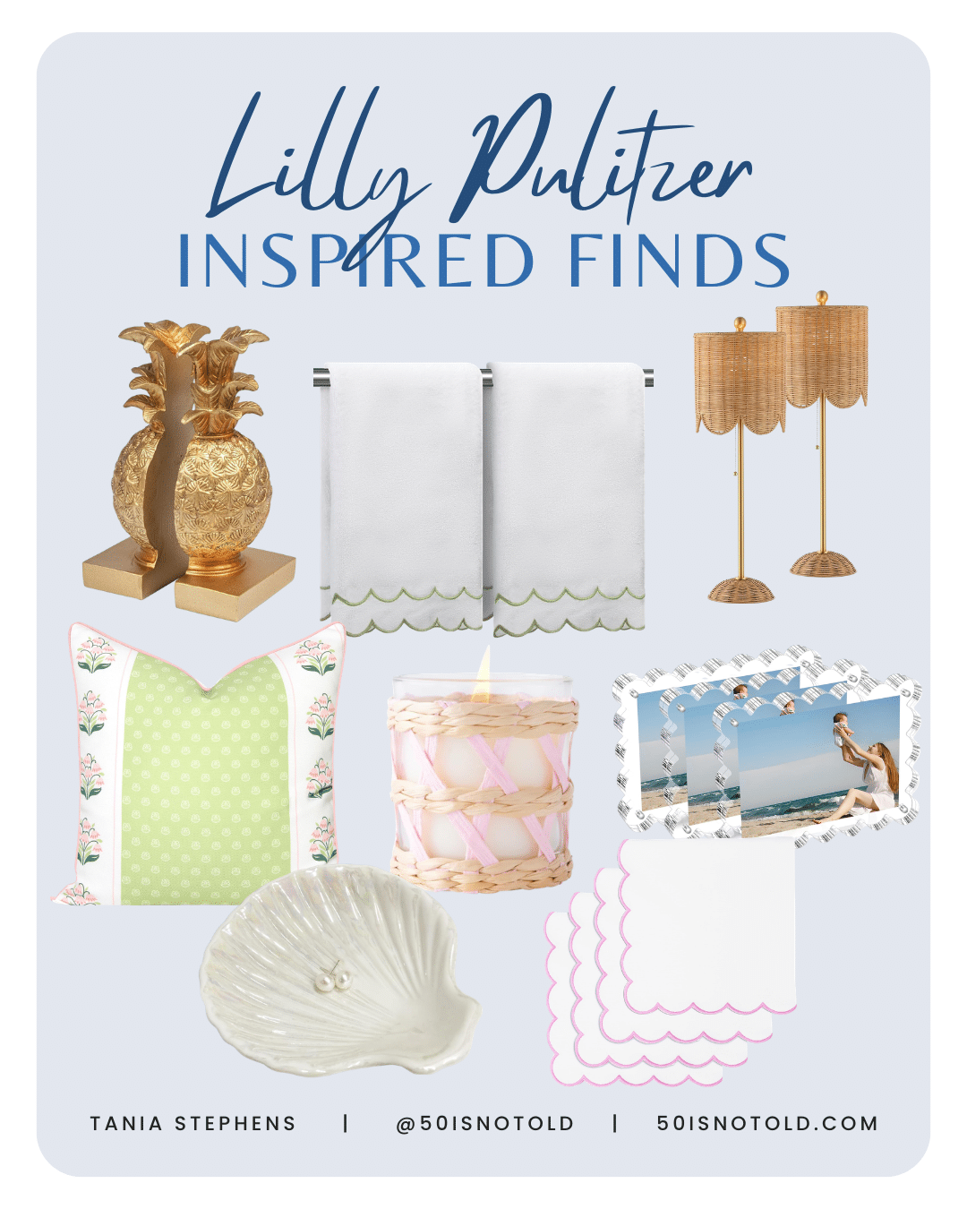 Coastal Beachy Home Decor Finds Lilly Pulitzer Inspired Look for Less Affordable Amazon Finds
