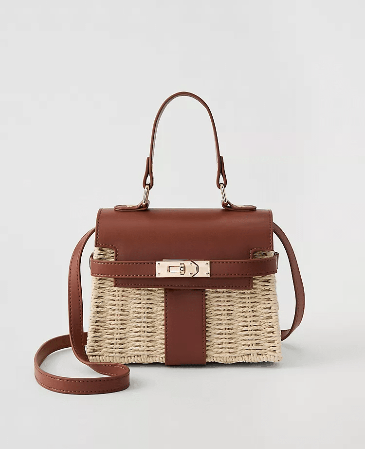 ann taylor rattan crossbody