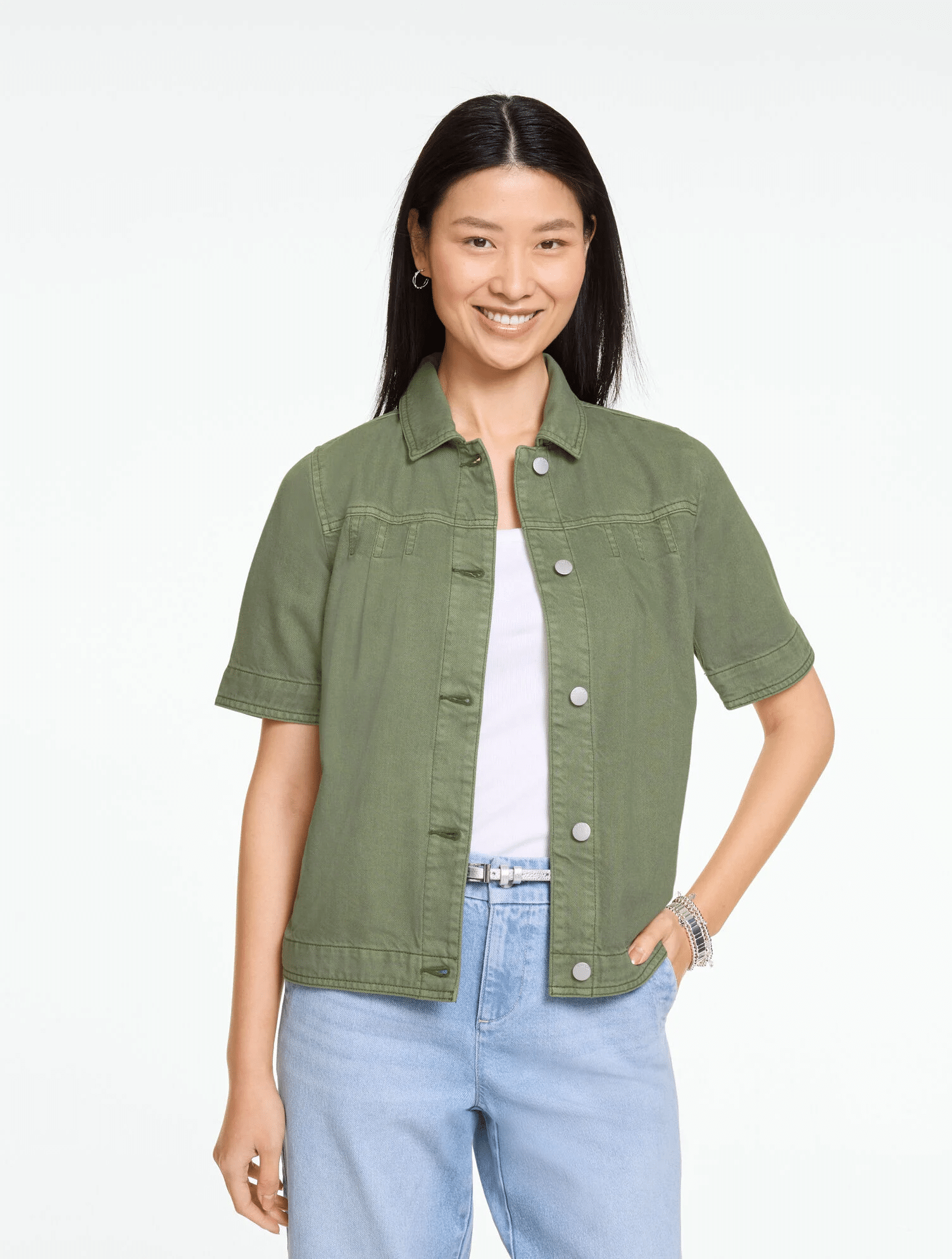 Talbots Short Sleeve Jean Jacket