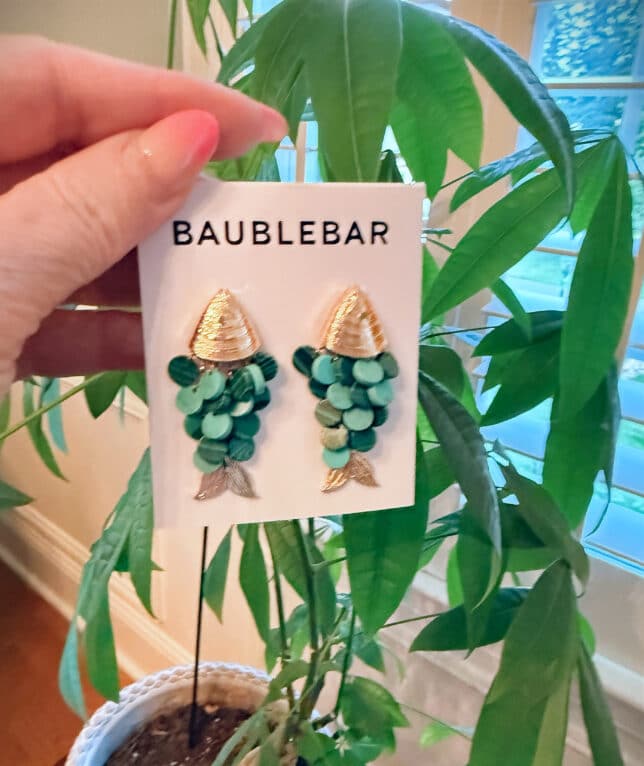 BaubleBar ripple fish earrings