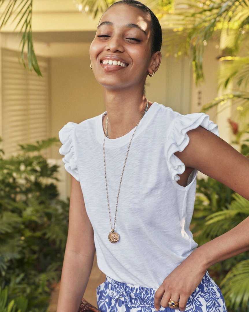 white top with flutter sleeves from Vineyard Vines