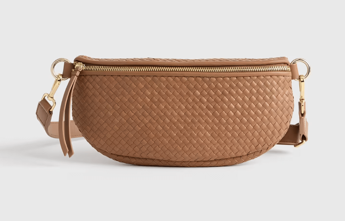 italian leather handwoven sling bag