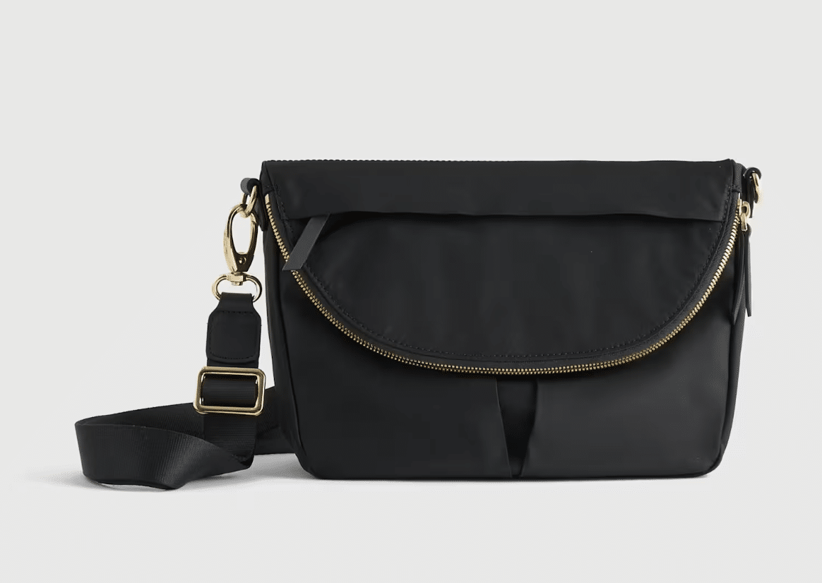recycled nylon crossbody from quince