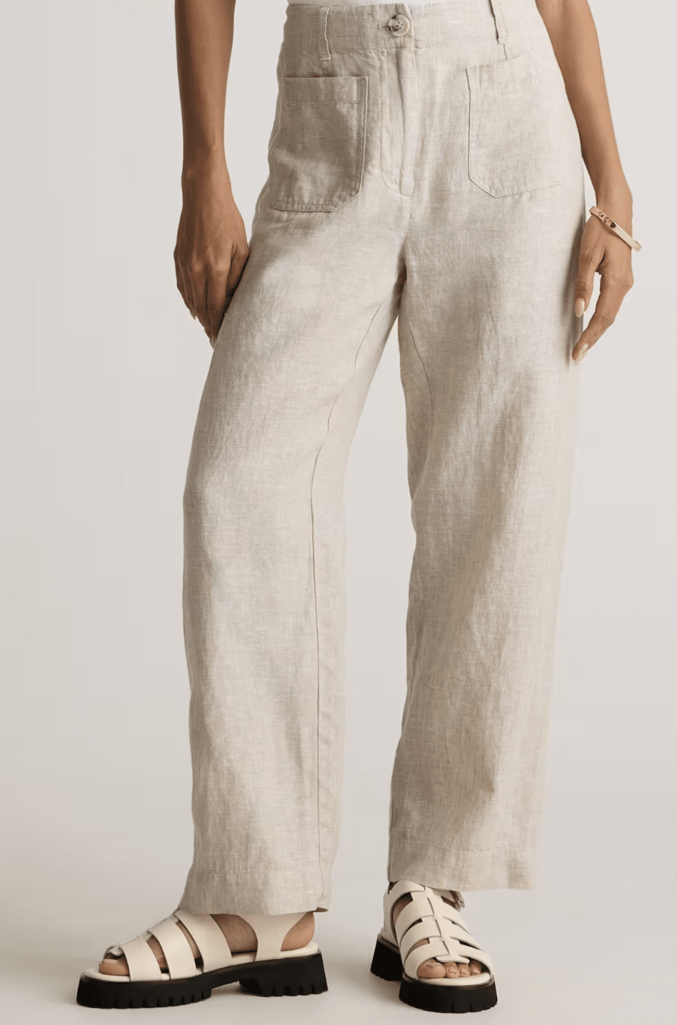 linen wide-leg trousers from quince